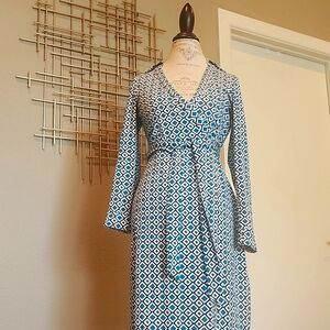 EUC Diane von Furstenberg New Jean Two Vintage Wrap Dress Size 6